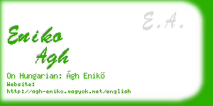 eniko agh business card